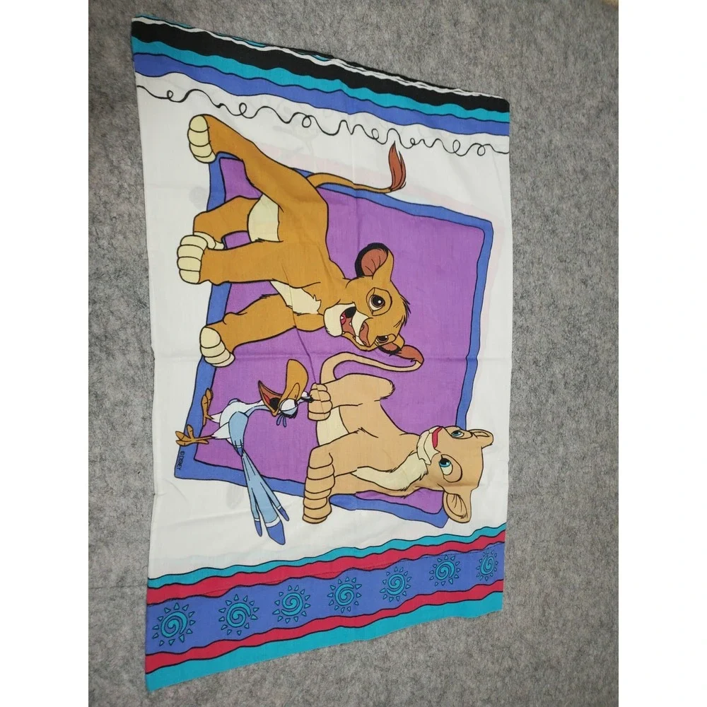 Vintage 90s Disney Lion King Twin Sheet Bedding Set Used